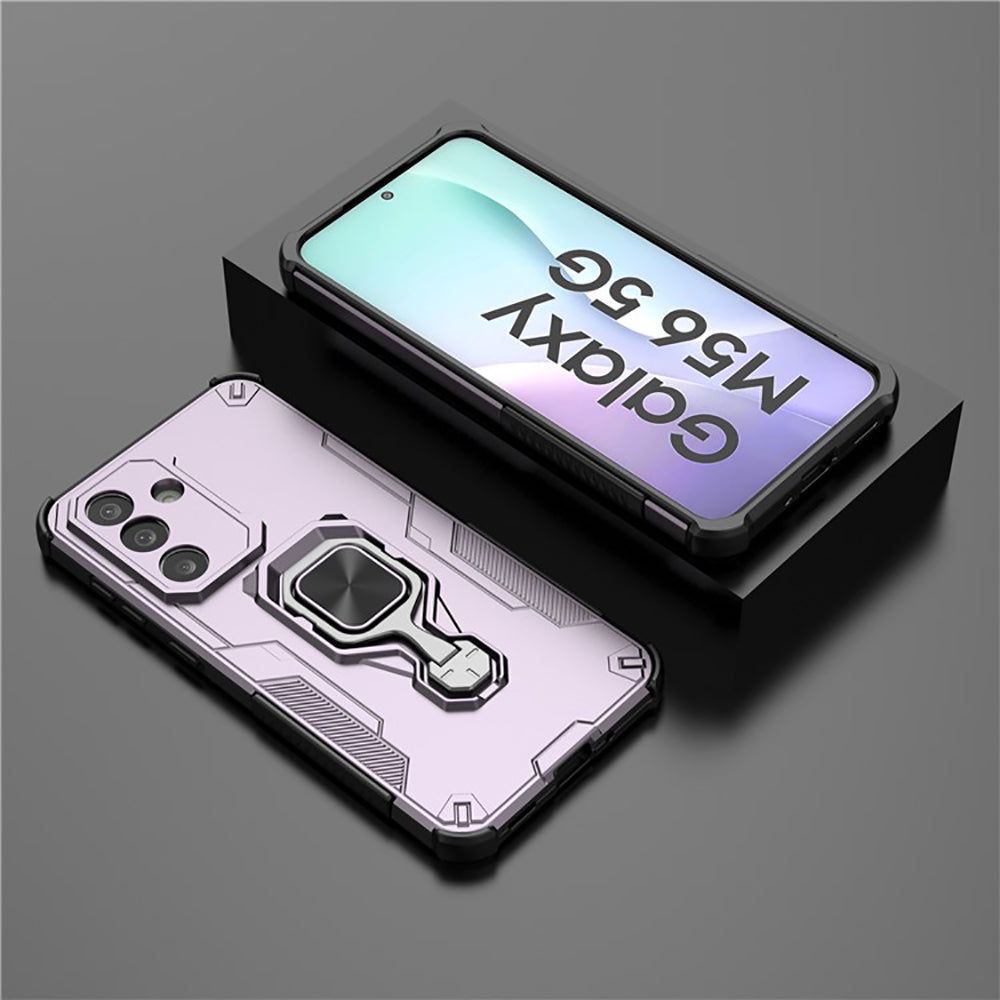 Hybrid Military Grade Armor Kickstand Rotating Ring Holder Case for Samsung Galaxy M56 5G / F56 5G