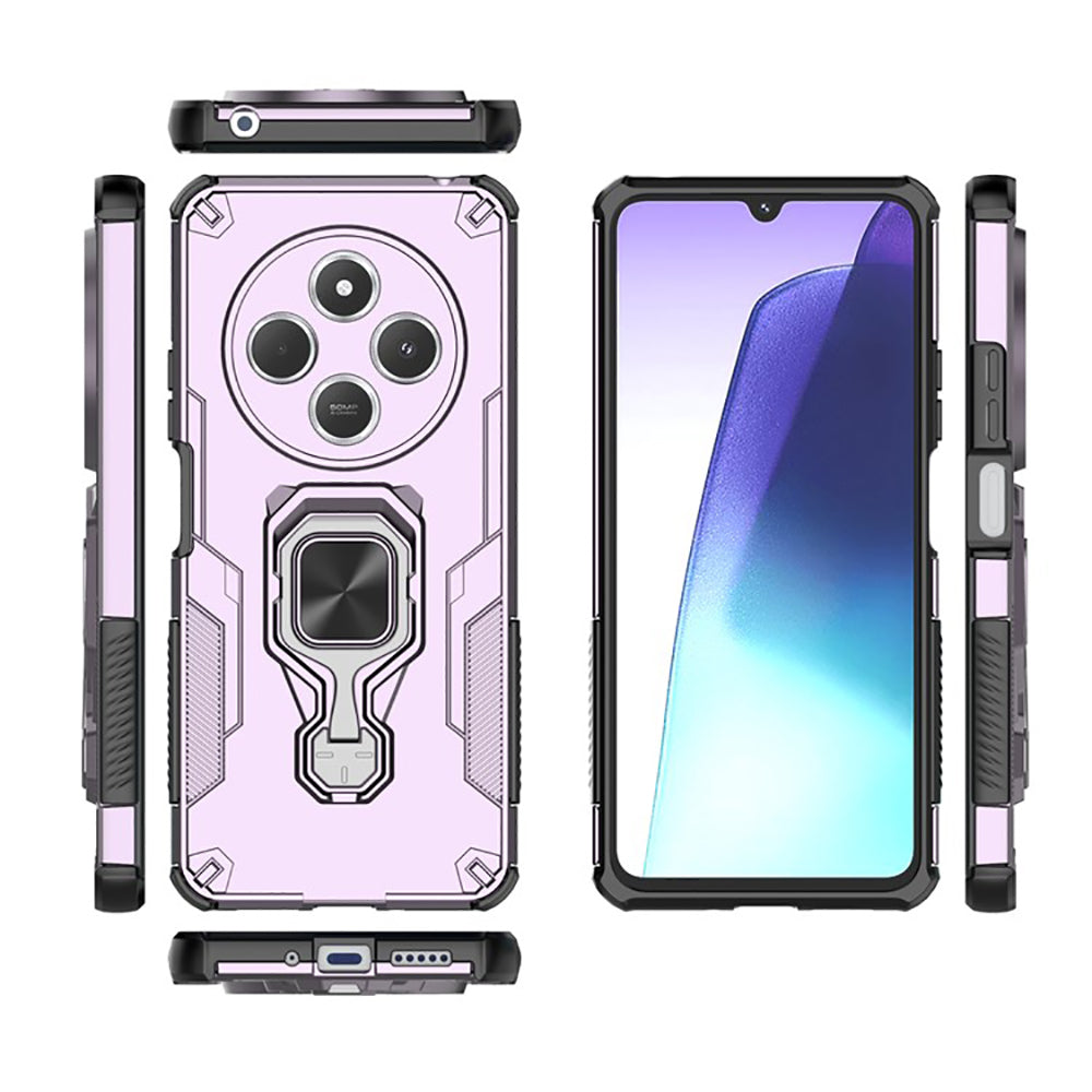Hybrid Military Grade Armor Kickstand Rotating Ring Holder Case for Mi Redmi A4 5G / 14C 5G / 14R 5G / Poco C75 5G / M7 5G