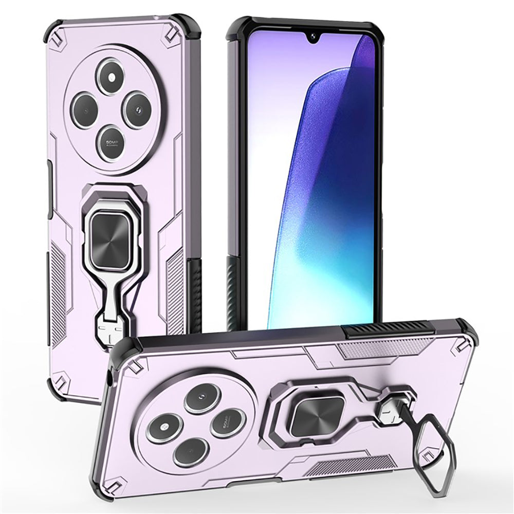 Hybrid Military Grade Armor Kickstand Rotating Ring Holder Case for Mi Redmi A4 5G / 14C 5G / 14R 5G / Poco C75 5G / M7 5G