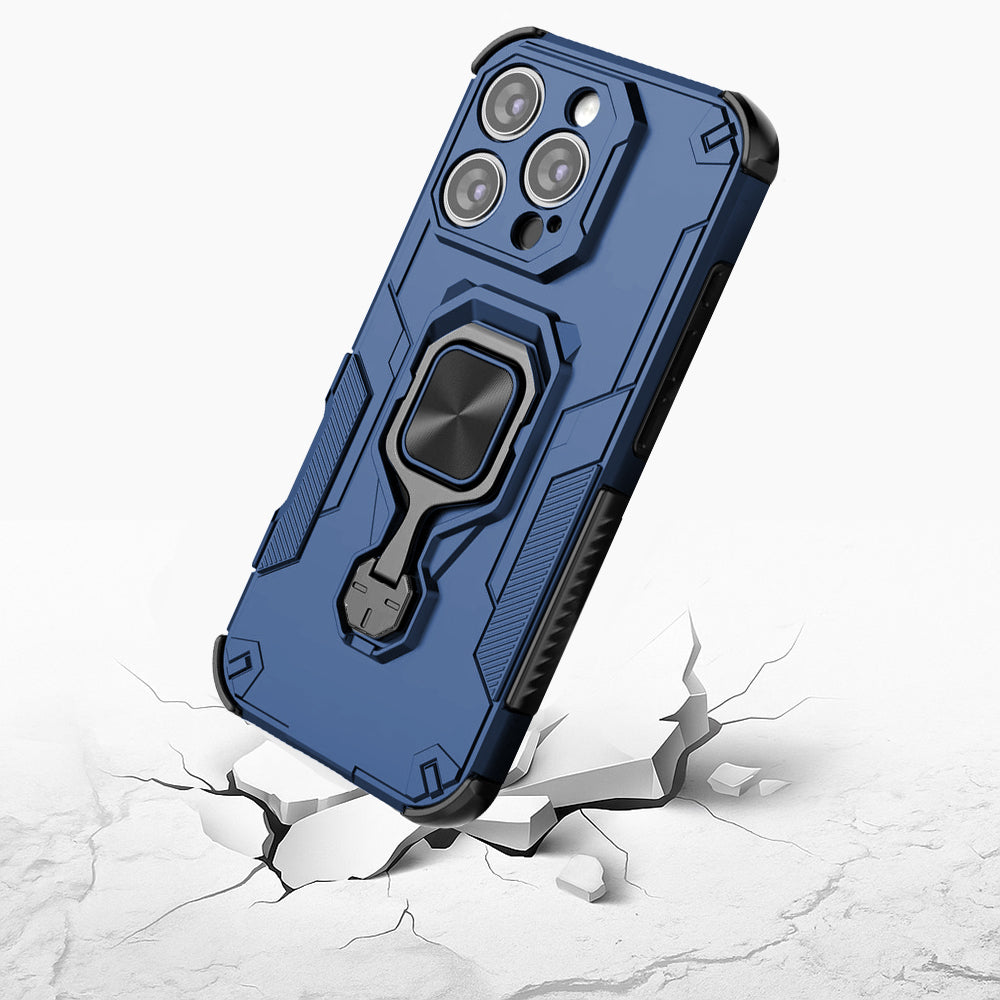Hybrid Military Grade Armor Kickstand Rotating Ring Holder Case for Apple iPhone 16 Pro Max