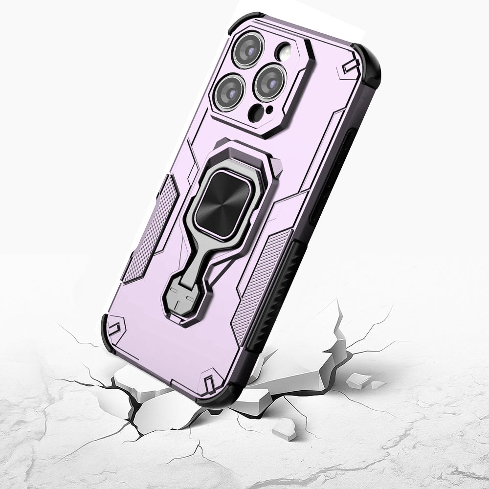 Hybrid Military Grade Armor Kickstand Rotating Ring Holder Case for Apple iPhone 16 Pro Max