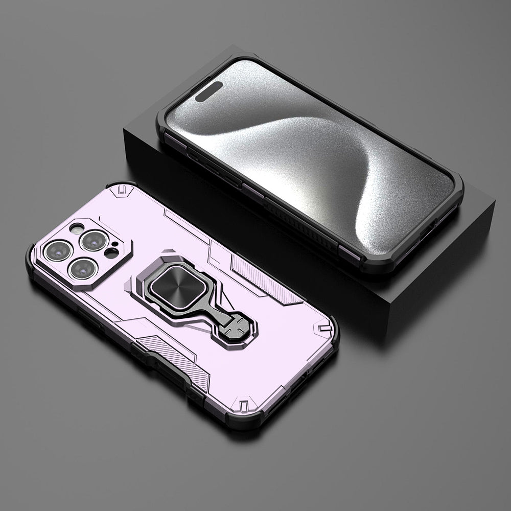 Hybrid Military Grade Armor Kickstand Rotating Ring Holder Case for Apple iPhone 16 Pro Max