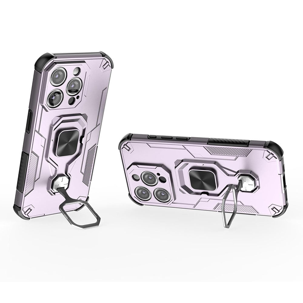 Hybrid Military Grade Armor Kickstand Rotating Ring Holder Case for Apple iPhone 15 Pro