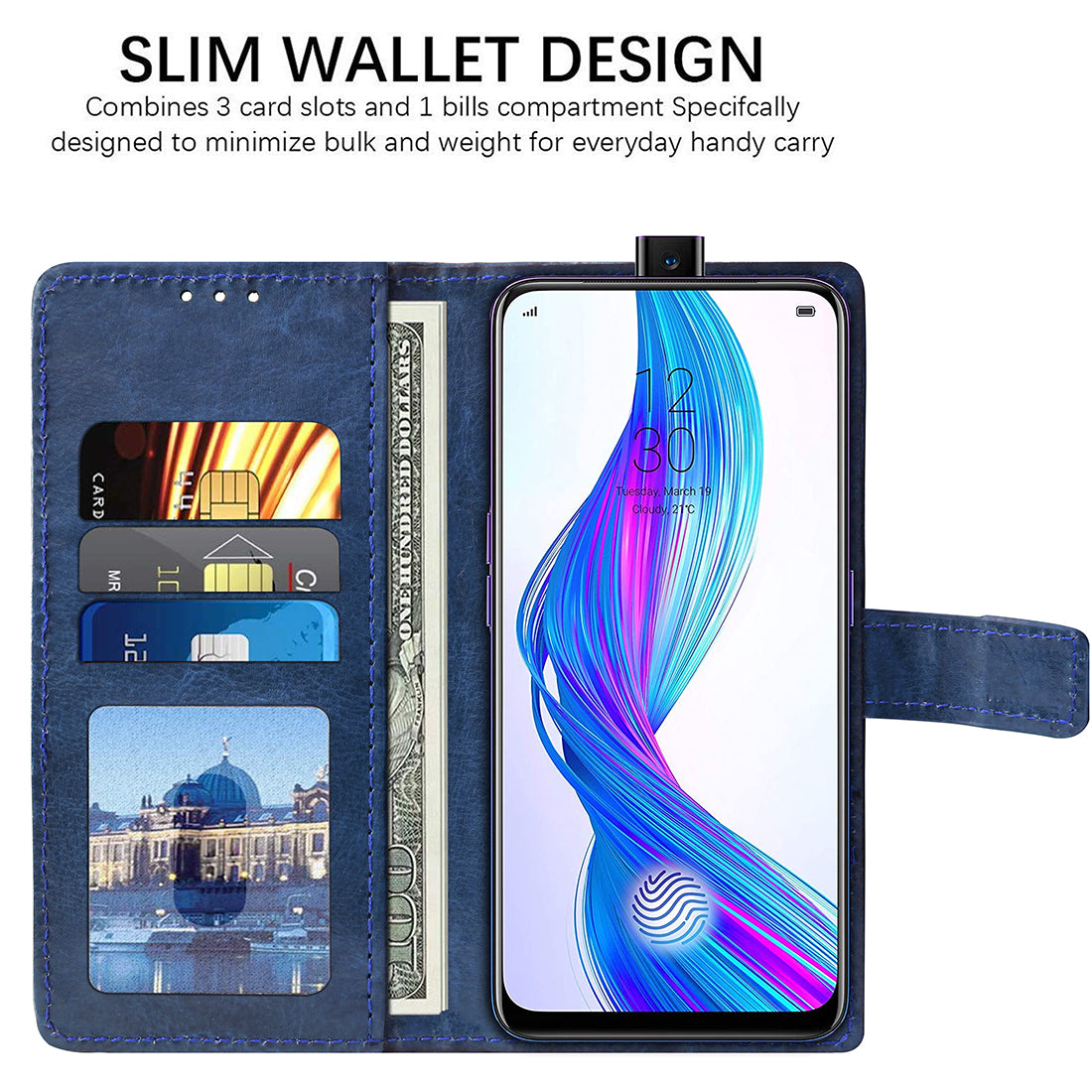 Premium Wallet Flip Cover for Realme X