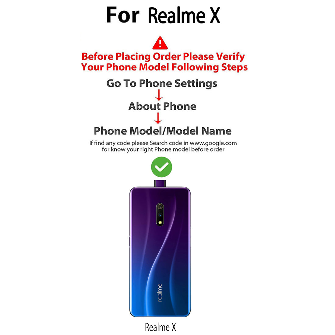 Premium Wallet Flip Cover for Realme X