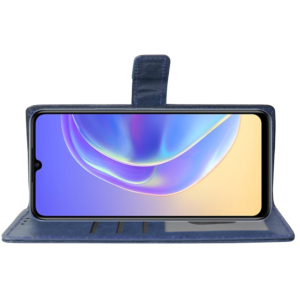 Premium Vintage Wallet Flip Cover for Vivo V21E 5G
