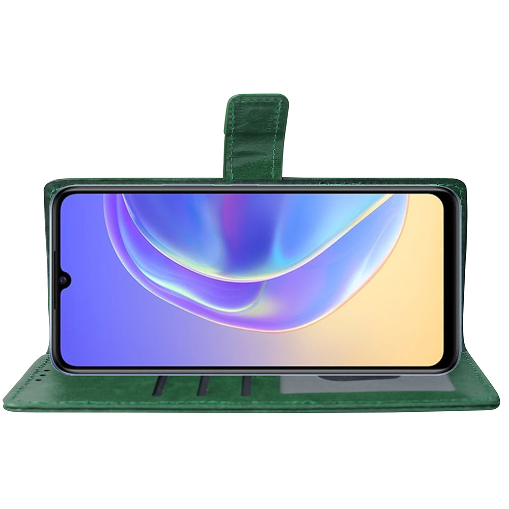 Premium Vintage Wallet Flip Cover for Vivo V21E 5G
