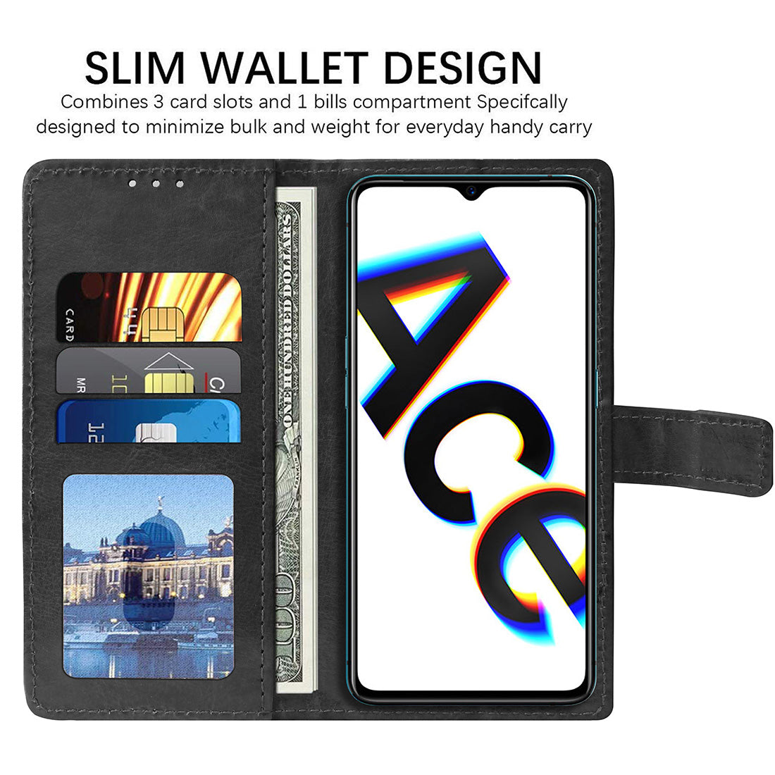 Premium Wallet Flip Cover for Oppo Reno Ace 4G / Realme X2 Pro 4G