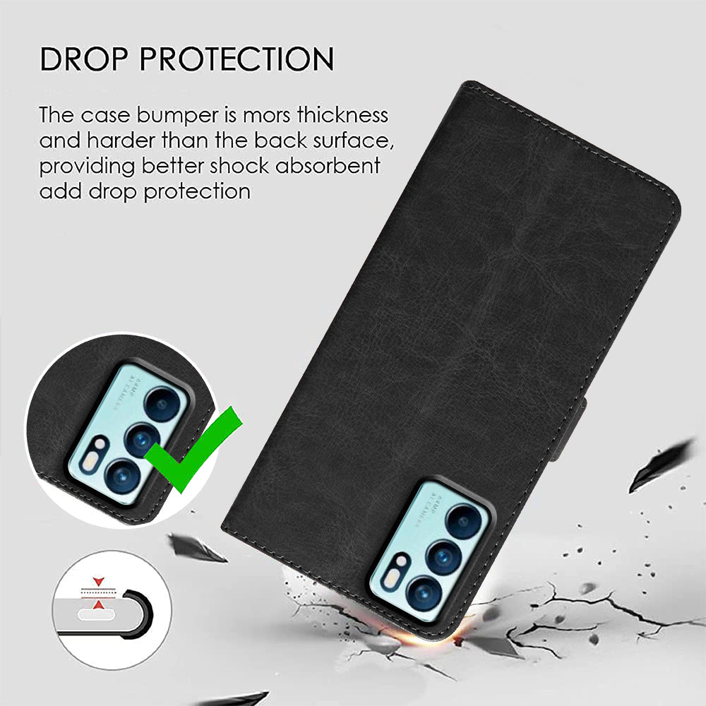 Premium Wallet Flip Cover for Oppo Reno6 5G
