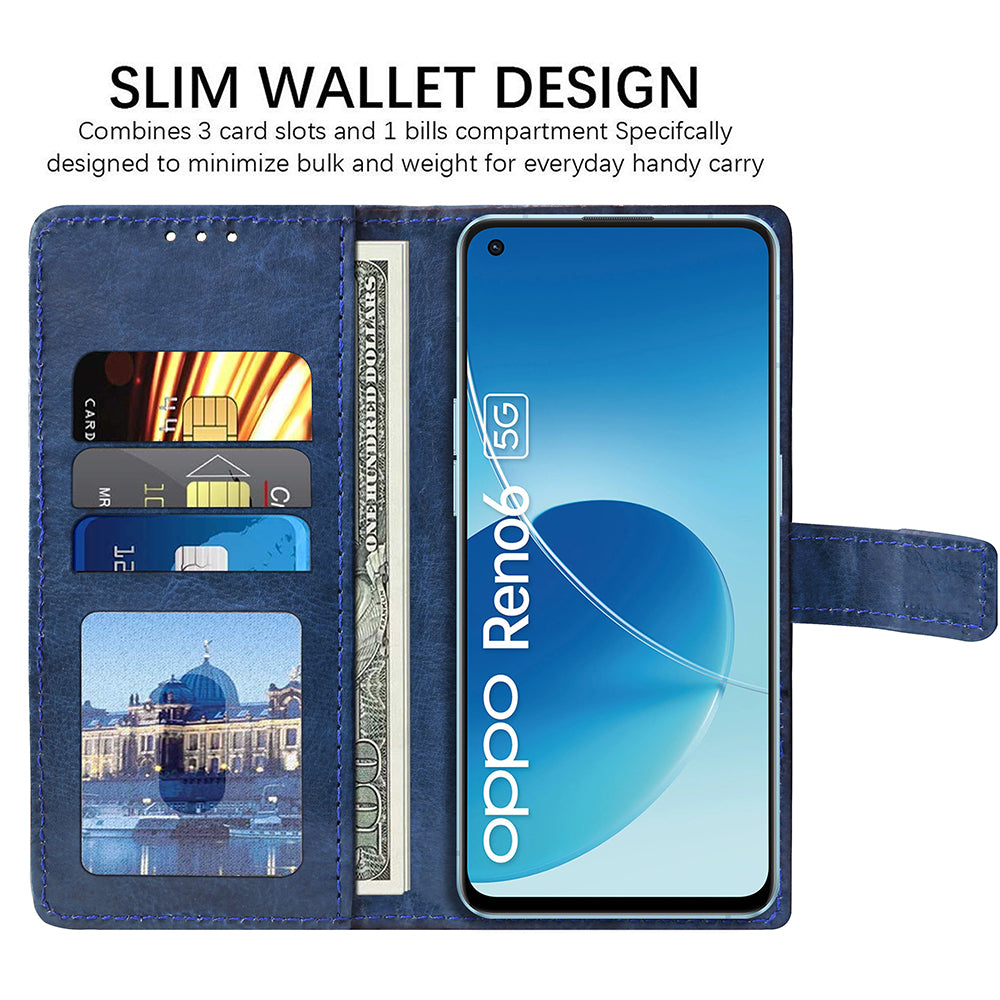 Premium Wallet Flip Cover for Oppo Reno6 5G