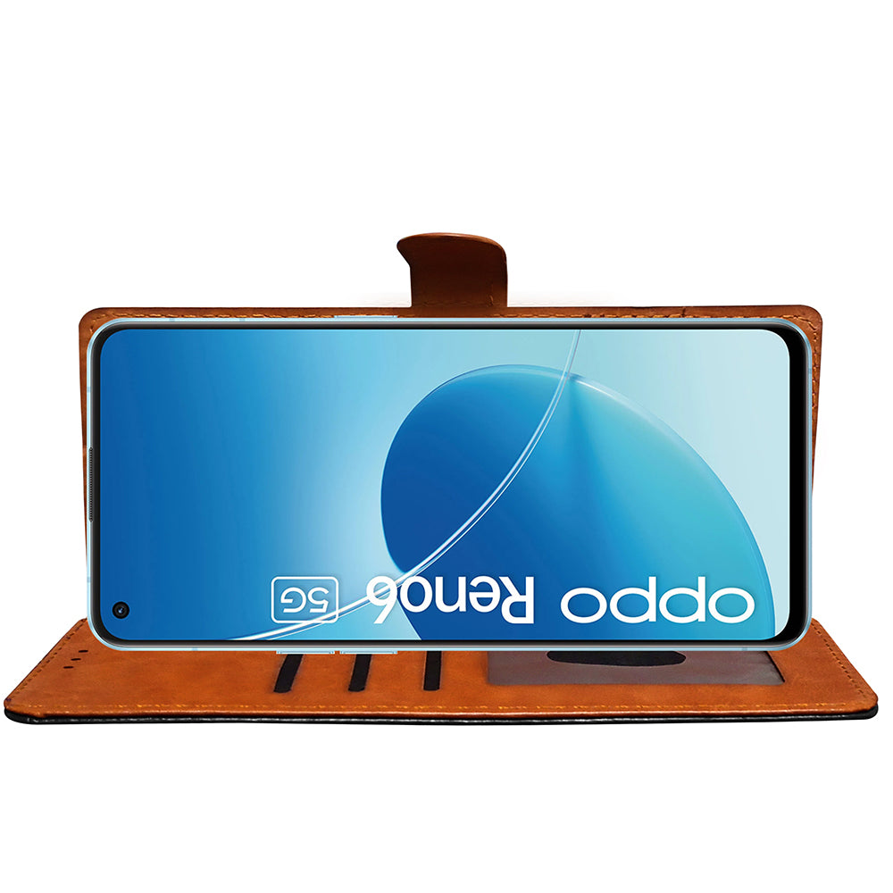 Premium Wallet Flip Cover for Oppo Reno6 5G