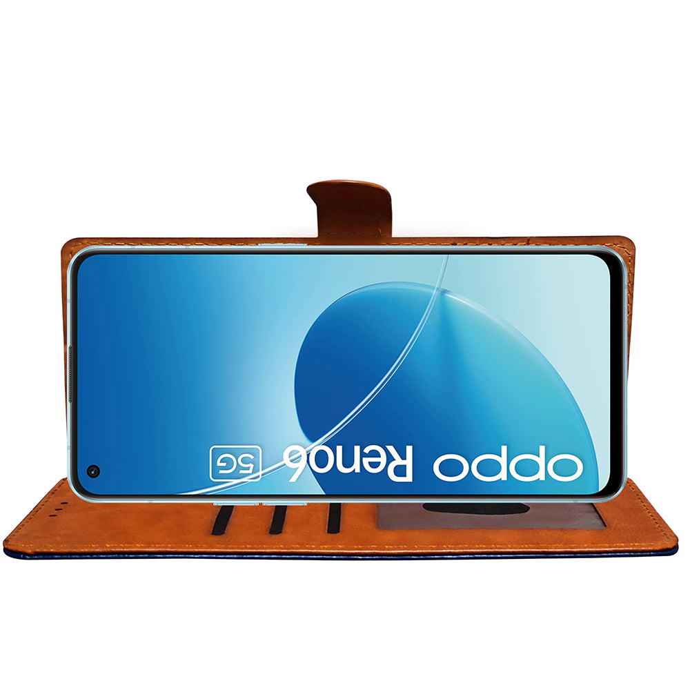 Premium Wallet Flip Cover for Oppo Reno6 5G