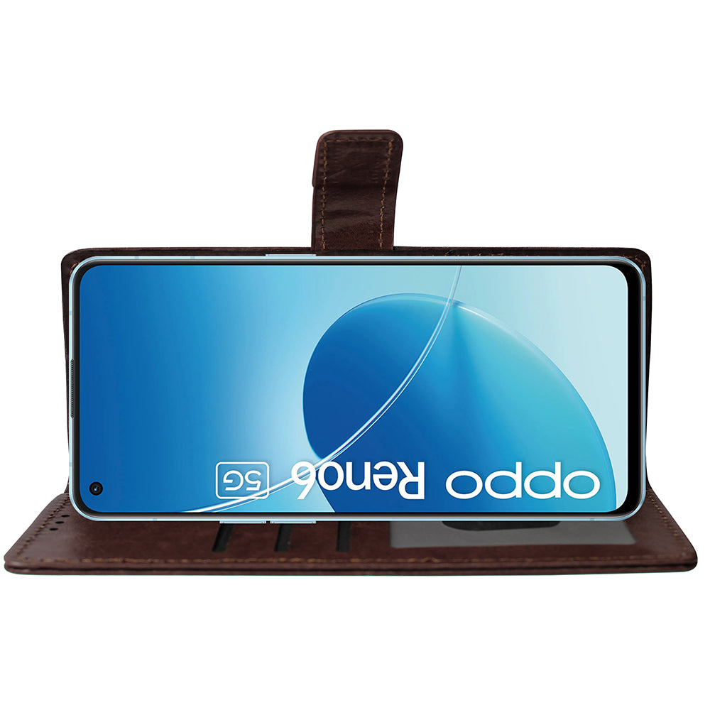 Premium Wallet Flip Cover for Oppo Reno6 5G