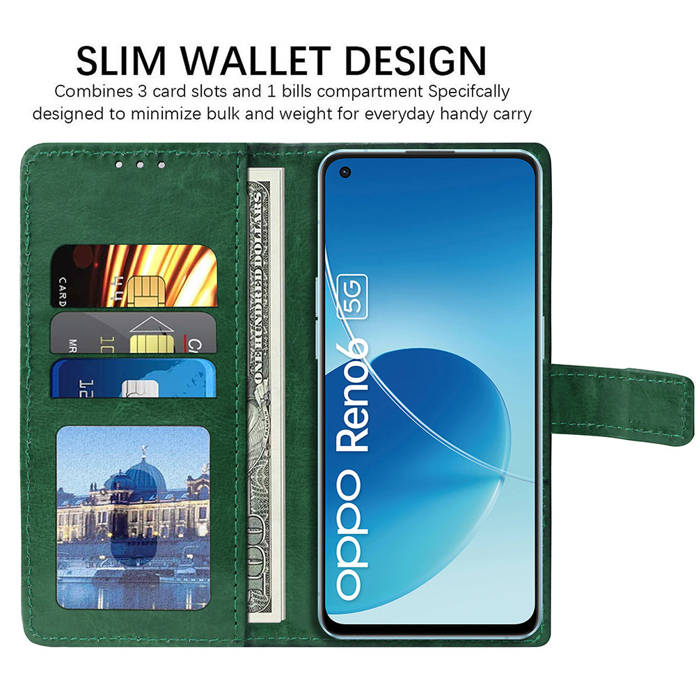 Premium Wallet Flip Cover for Oppo Reno6 5G