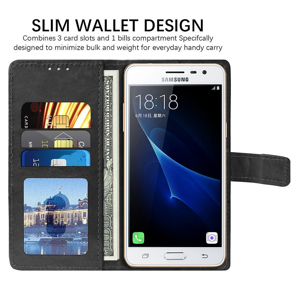 Premium Wallet Flip Cover for Samsung Galaxy J3 Pro 4G