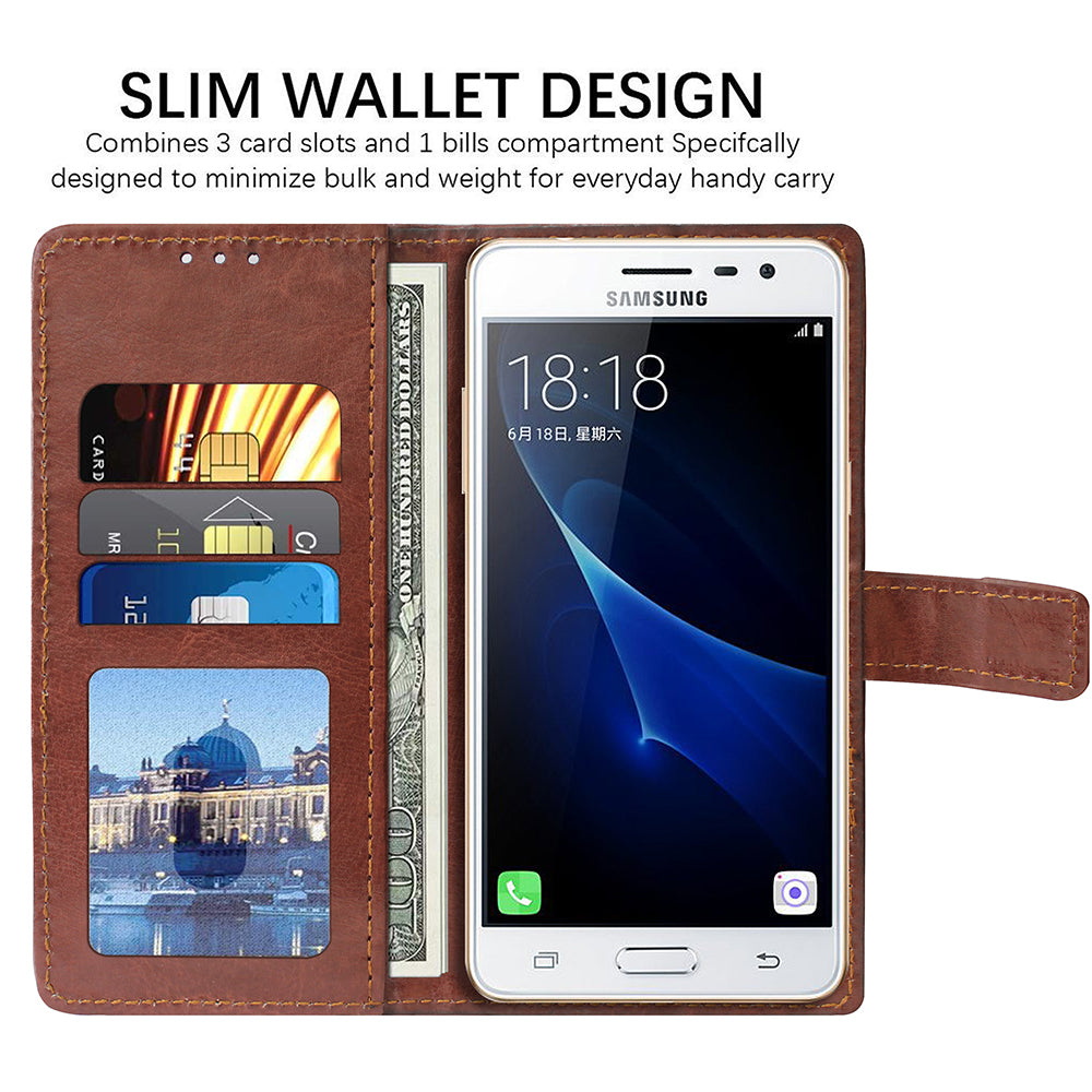 Premium Wallet Flip Cover for Samsung Galaxy J3 Pro 4G
