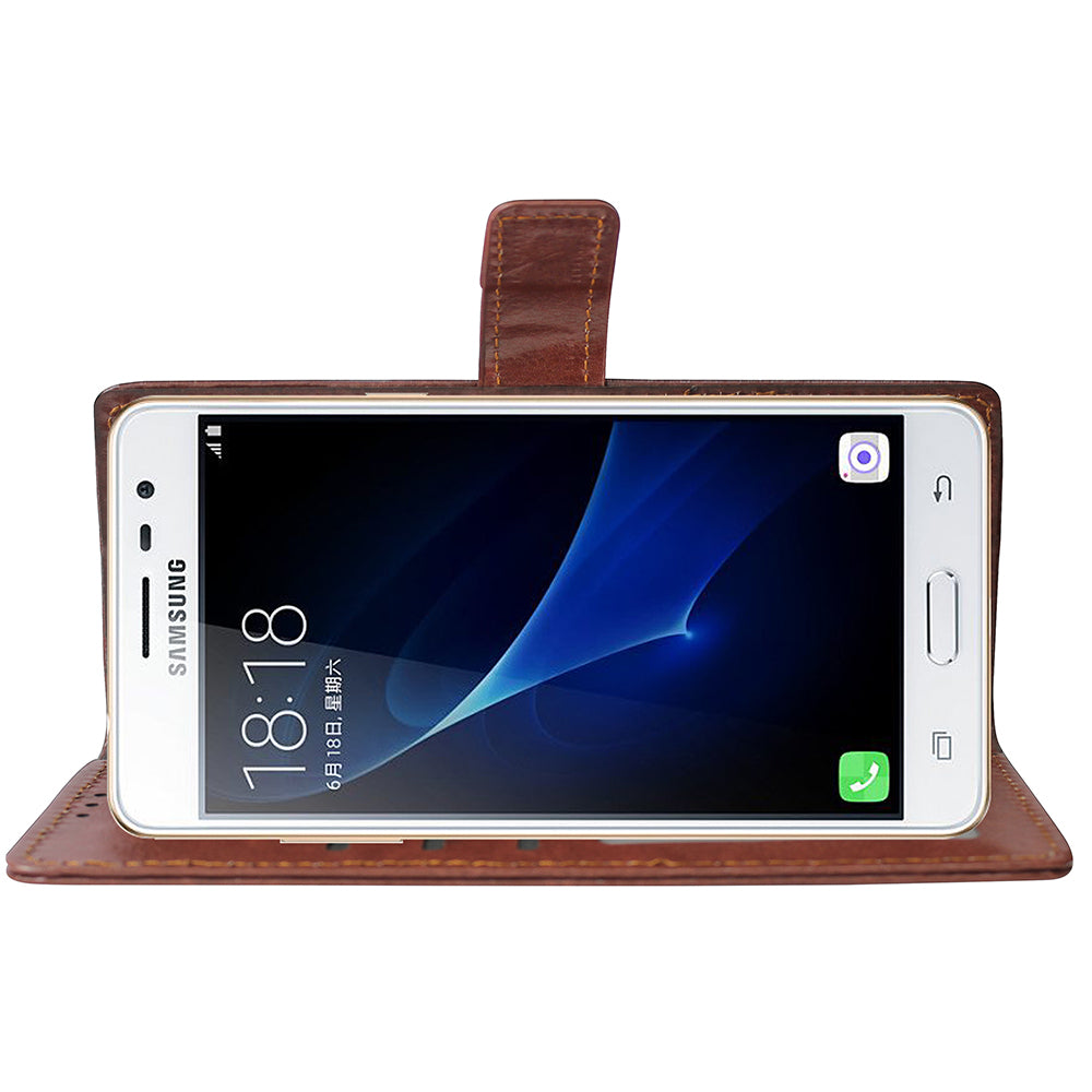 Premium Wallet Flip Cover for Samsung Galaxy J3 Pro 4G