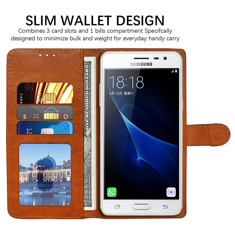 Premium Wallet Flip Cover for Samsung Galaxy J3 Pro 4G
