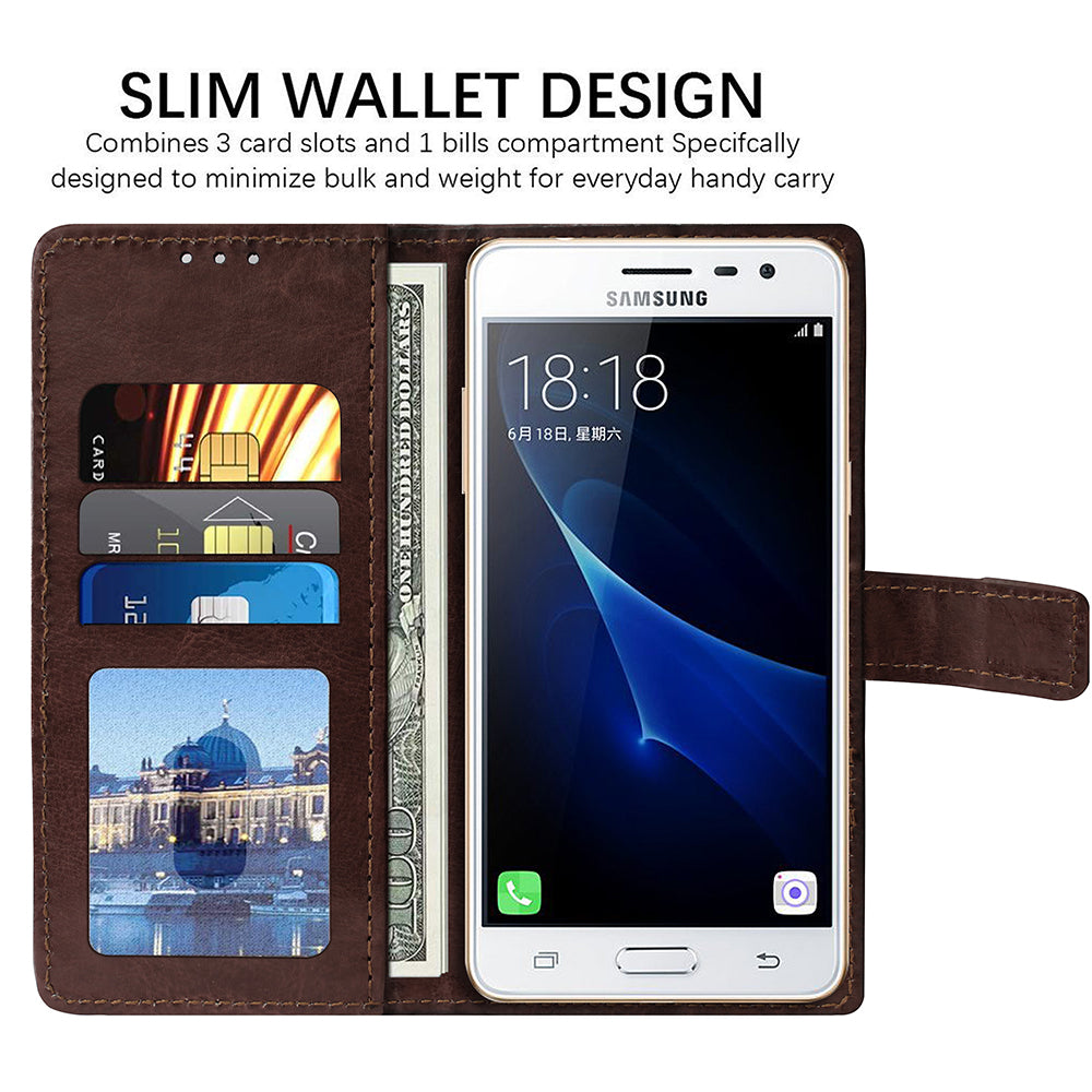 Premium Wallet Flip Cover for Samsung Galaxy J3 Pro 4G