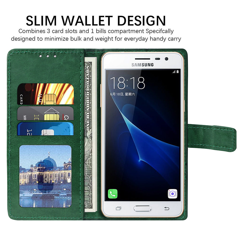 Premium Wallet Flip Cover for Samsung Galaxy J3 Pro 4G