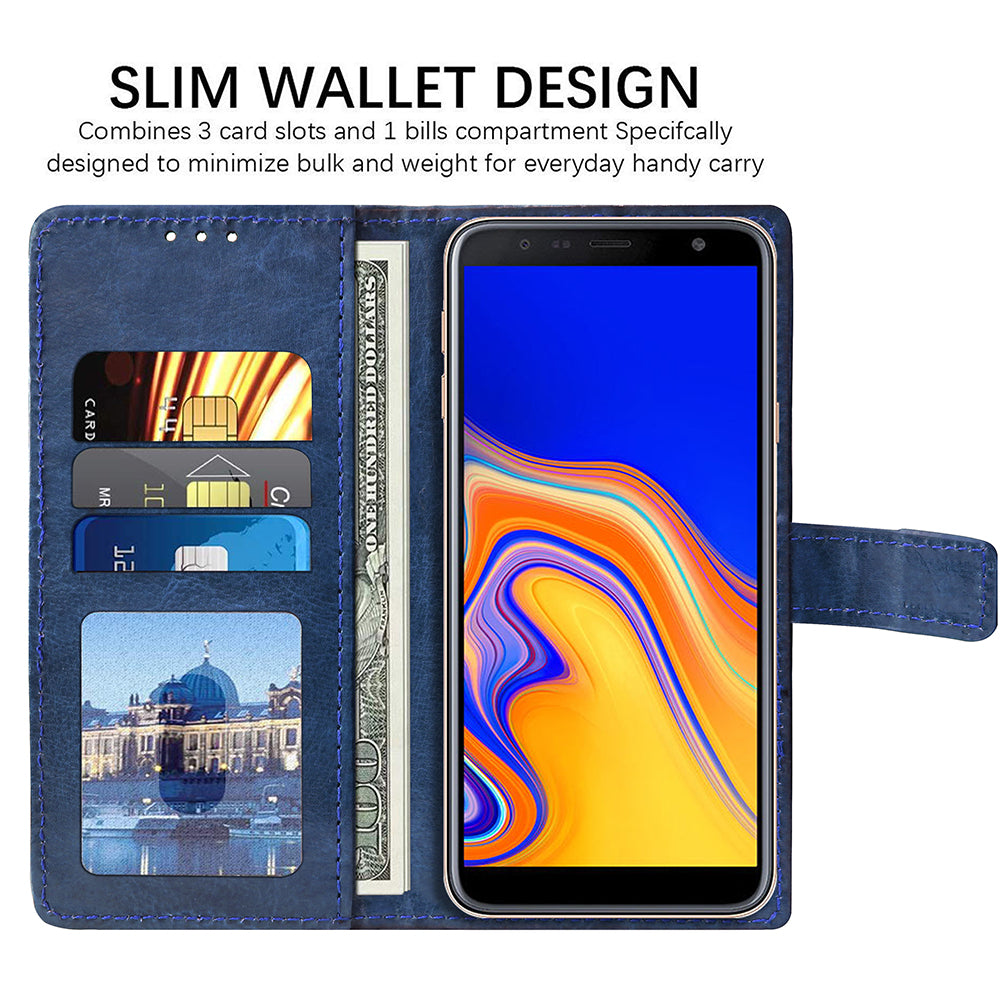 Premium Wallet Flip Cover for Samsung Galaxy J4 Plus 4G
