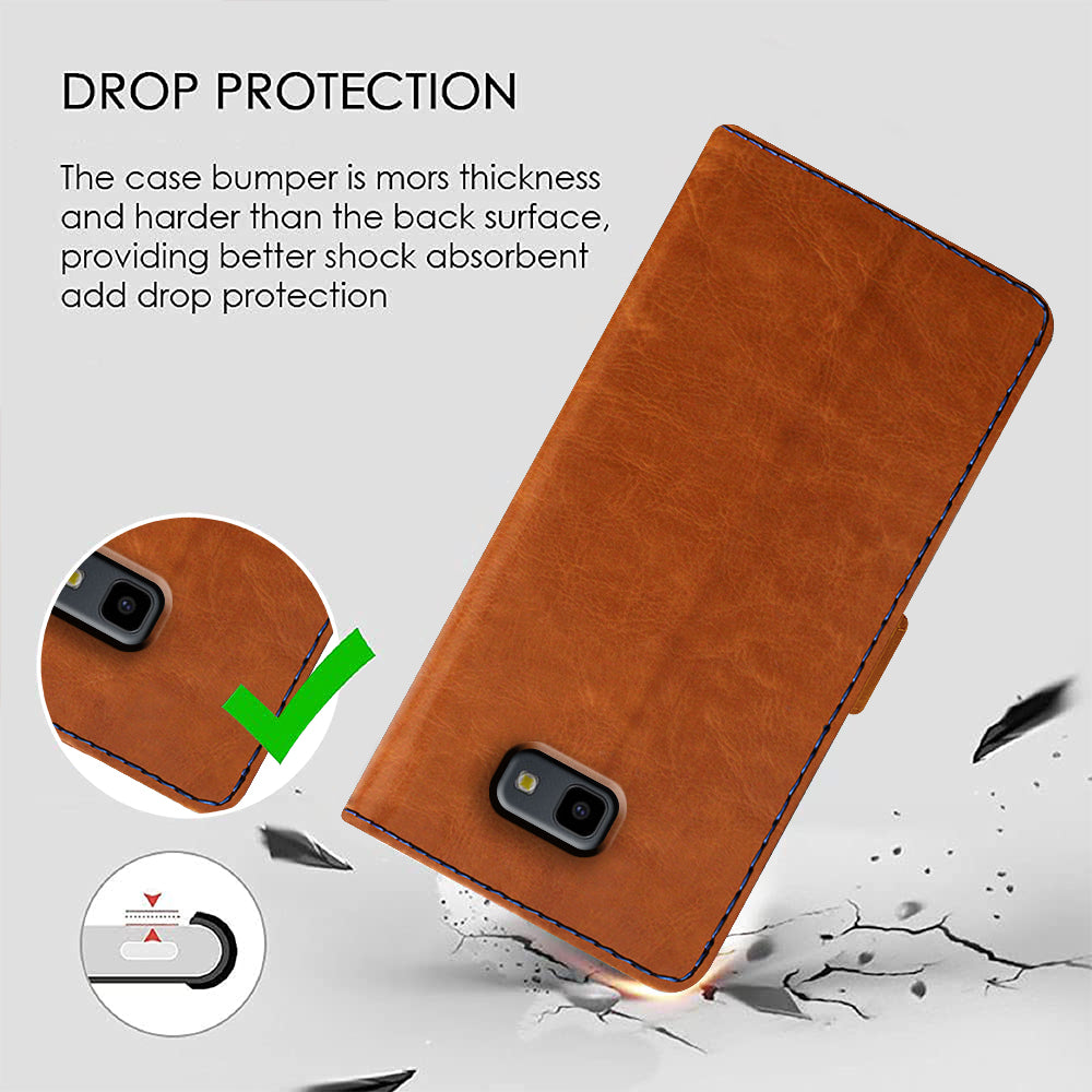 Premium Wallet Flip Cover for Samsung Galaxy J4 Plus 4G
