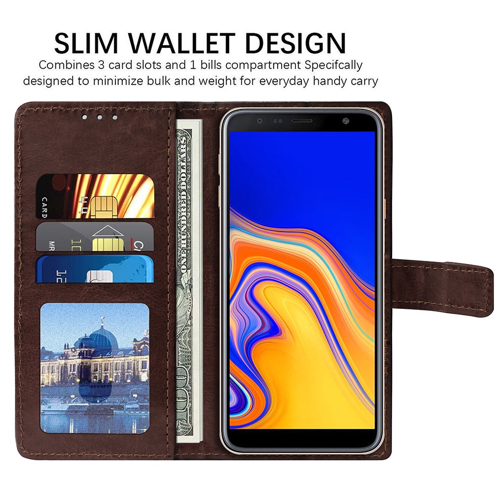 Premium Wallet Flip Cover for Samsung Galaxy J4 Plus 4G