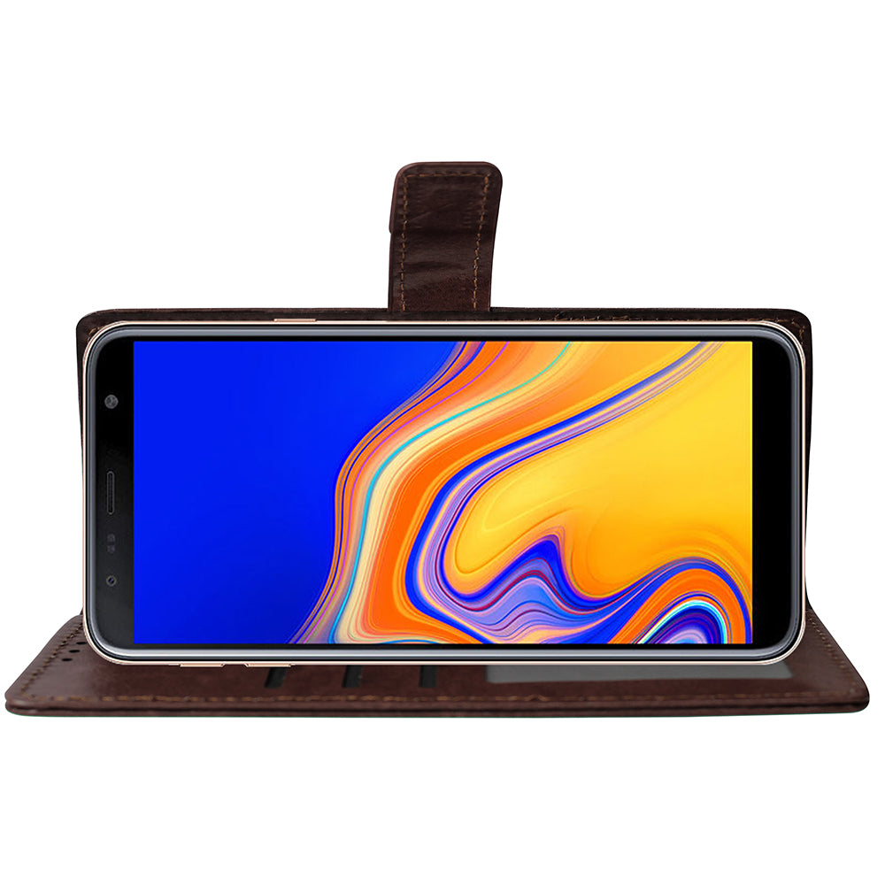 Premium Wallet Flip Cover for Samsung Galaxy J4 Plus 4G