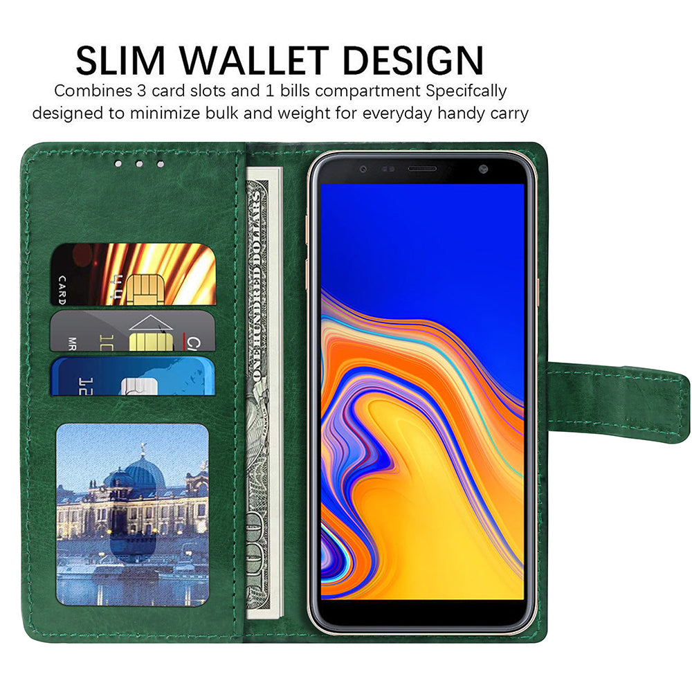 Premium Wallet Flip Cover for Samsung Galaxy J4 Plus 4G