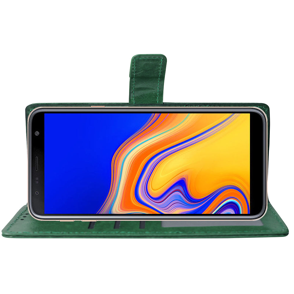 Premium Wallet Flip Cover for Samsung Galaxy J4 Plus 4G