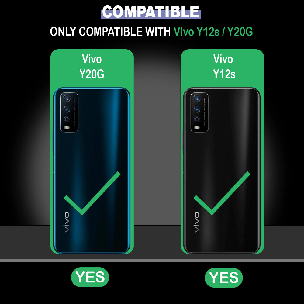 Premium Wallet Flip Cover for Vivo Y12s 4G / Y20G 4G