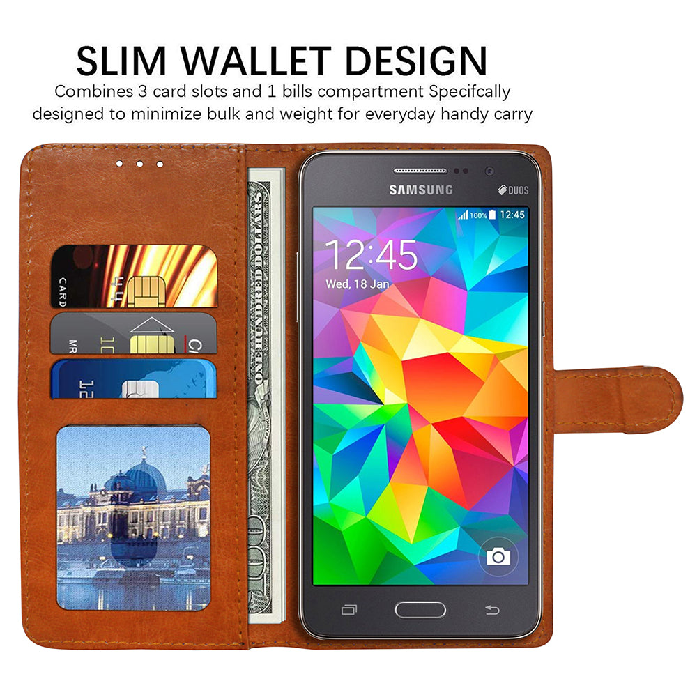 Premium Wallet Flip Cover for Samsung Galaxy Grand Prime G5308 4G