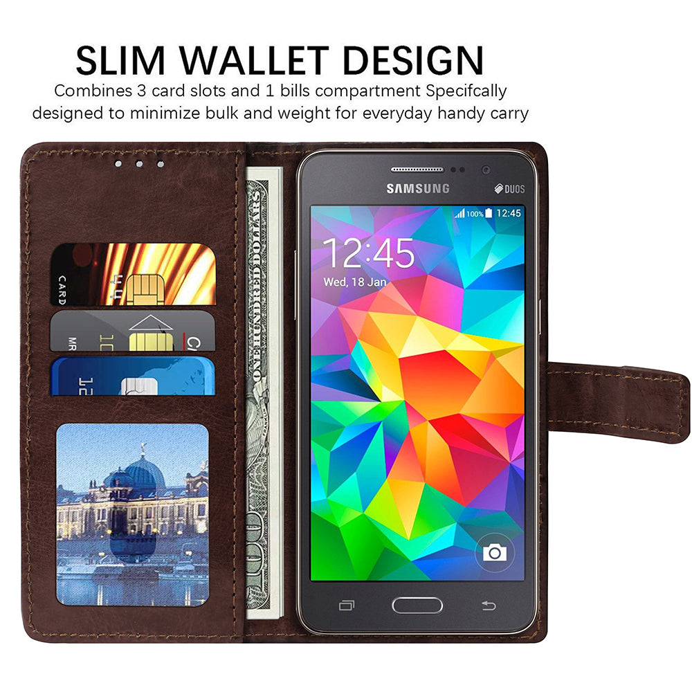 Premium Wallet Flip Cover for Samsung Galaxy Grand Prime G5308 4G