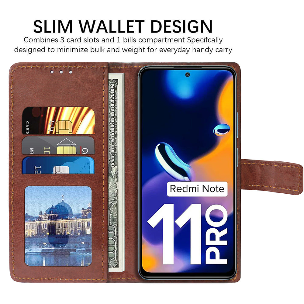 Premium Wallet Flip Cover for Mi Redmi Note 11 Pro 5G