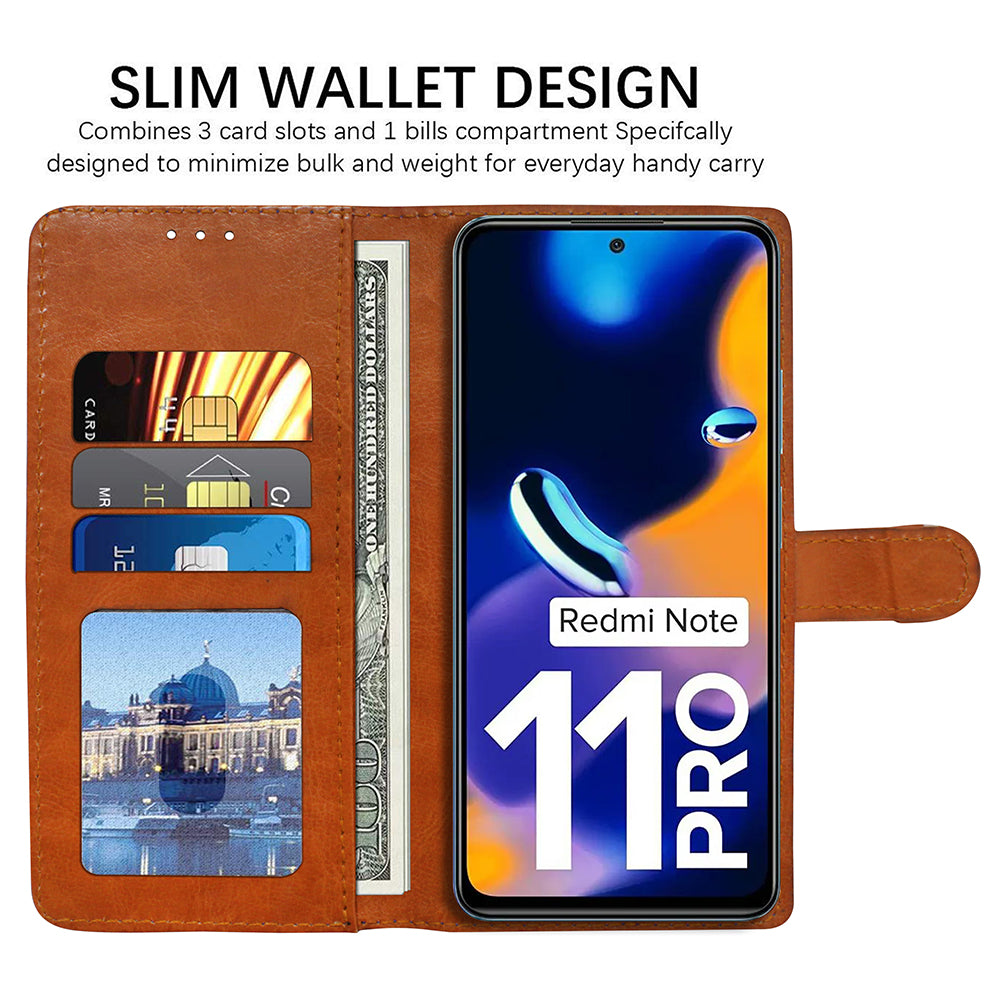 Premium Wallet Flip Cover for Mi Redmi Note 11 Pro 5G