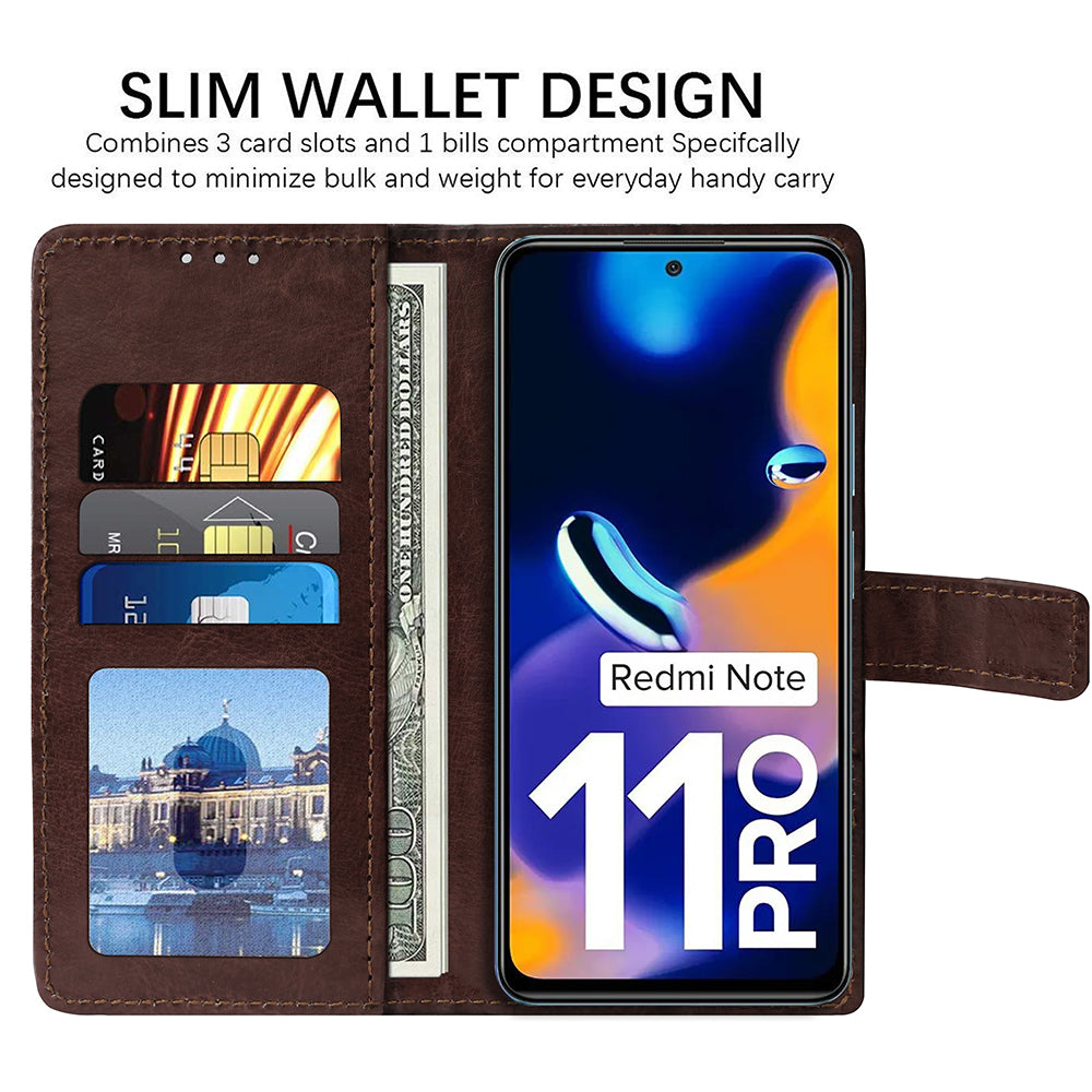 Premium Wallet Flip Cover for Mi Redmi Note 11 Pro 5G