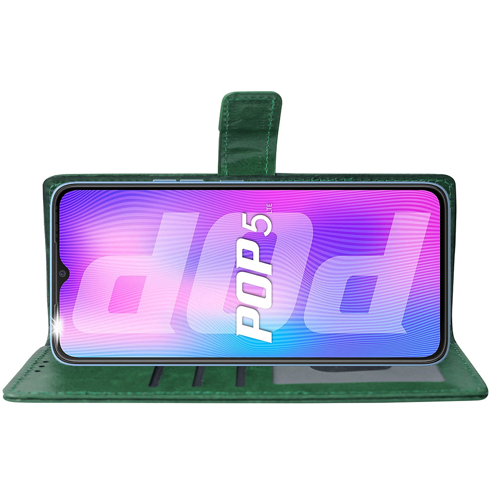 Premium Wallet Flip Cover for Tecno Pop 5 Lite 4G