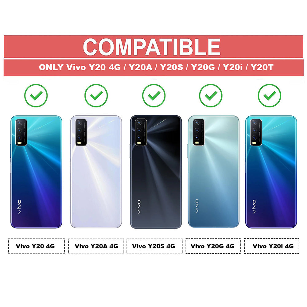 Premium Wallet Flip Cover for Vivo Y20 (2021) / Y20A / Y20G (2021) / Y20S / Y20T