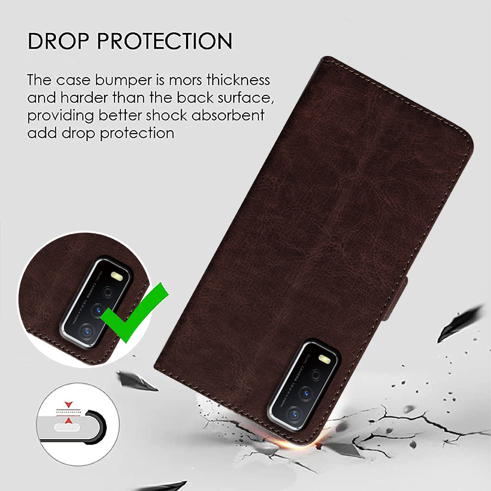 Premium Wallet Flip Cover for Vivo Y20 (2021) / Y20A / Y20G (2021) / Y20S / Y20T