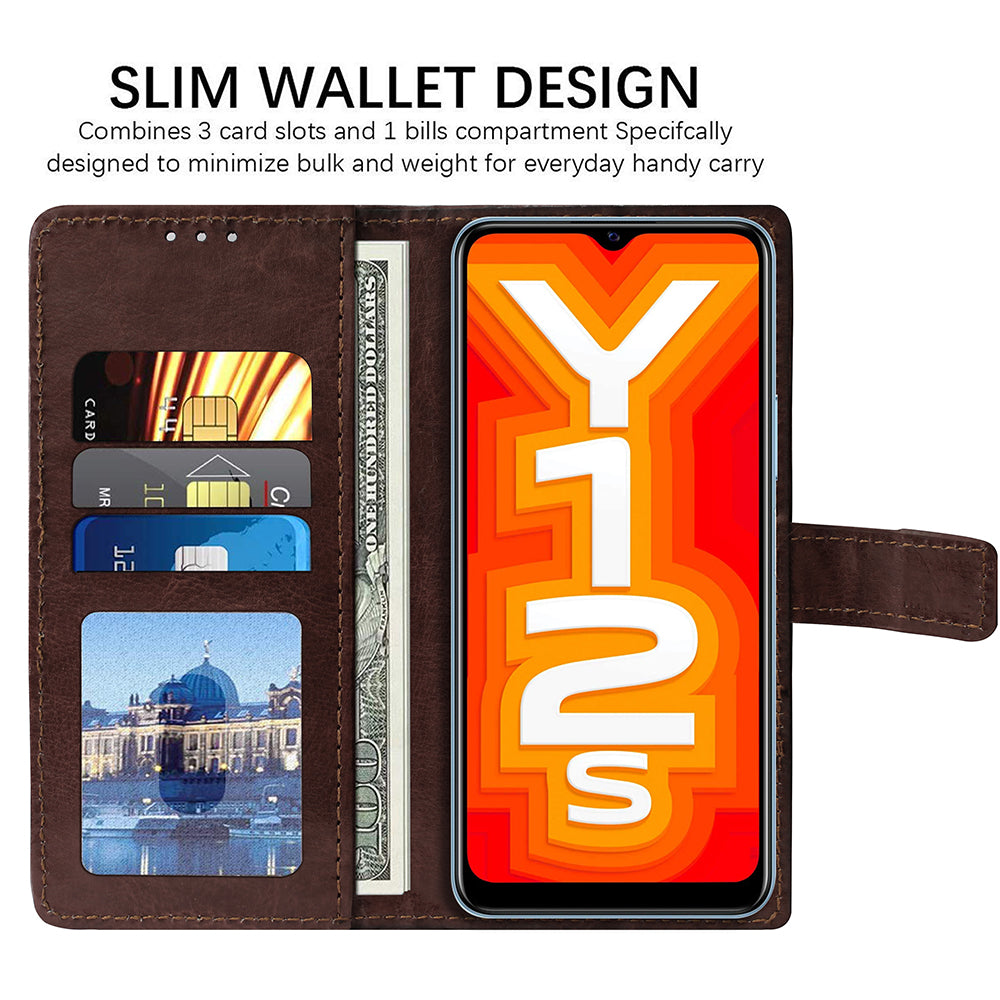 Premium Wallet Flip Cover for Vivo Y20 (2021) / Y20A / Y20G (2021) / Y20S / Y20T