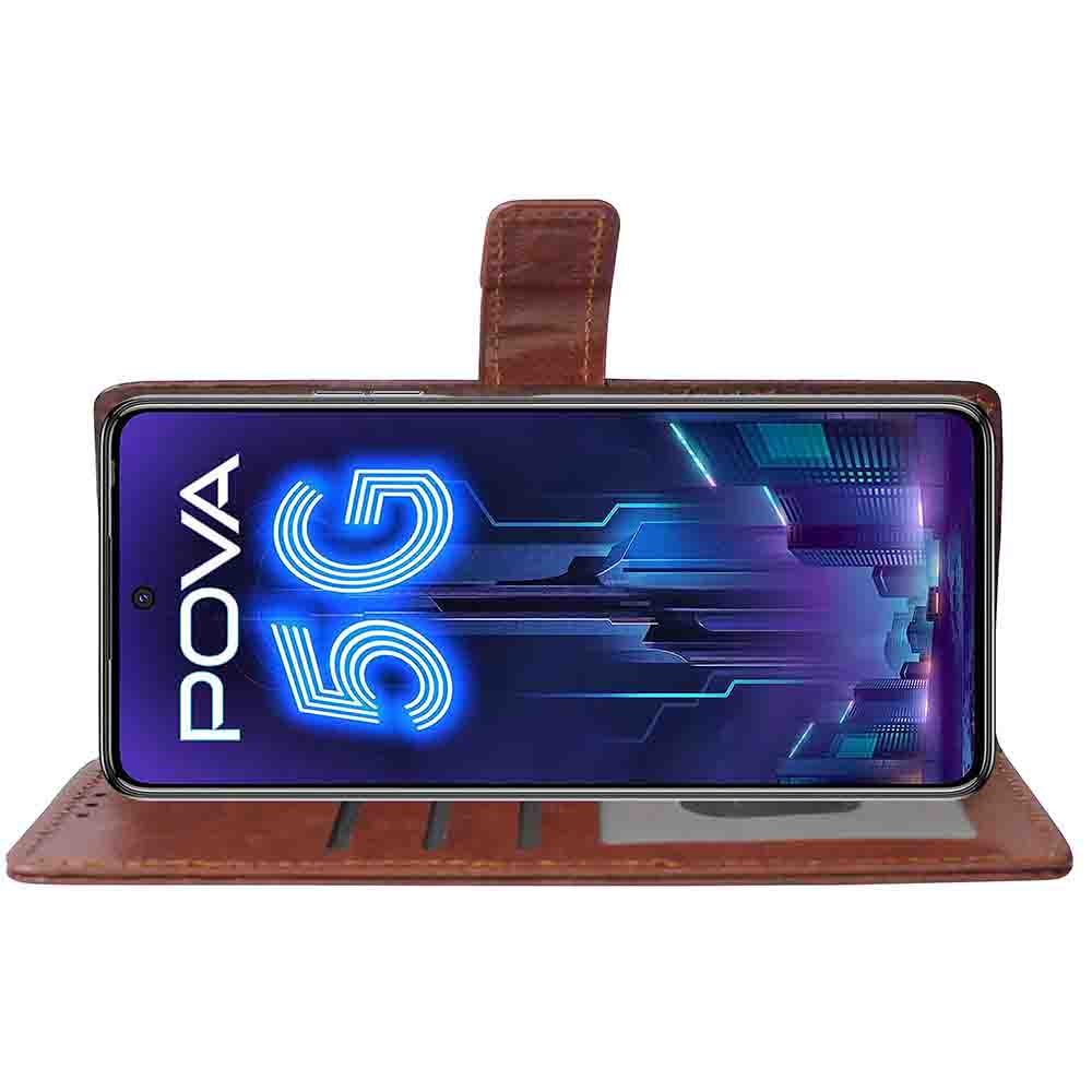 Premium Wallet Flip Cover for Tecno Pova 5G