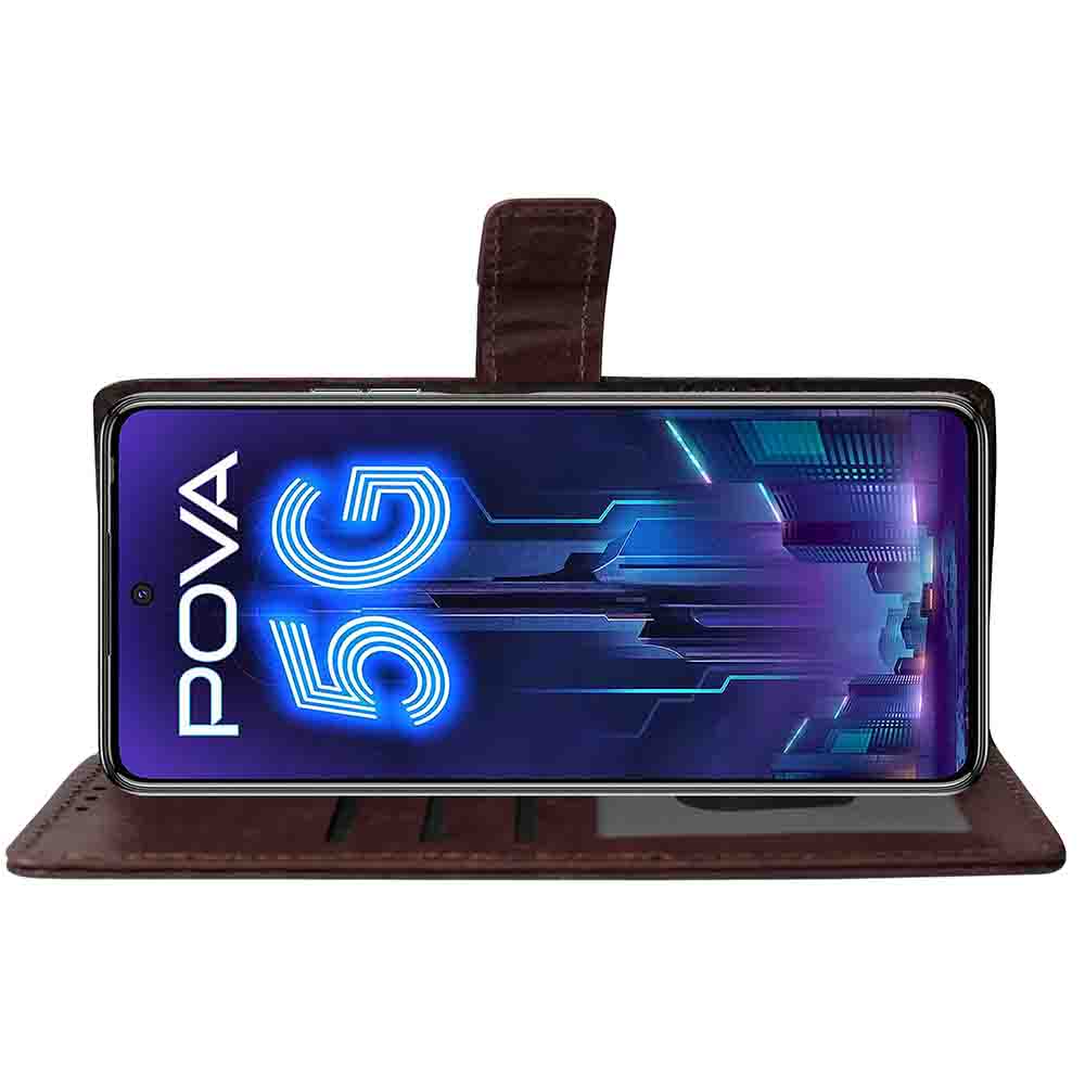 Premium Wallet Flip Cover for Tecno Pova 5G