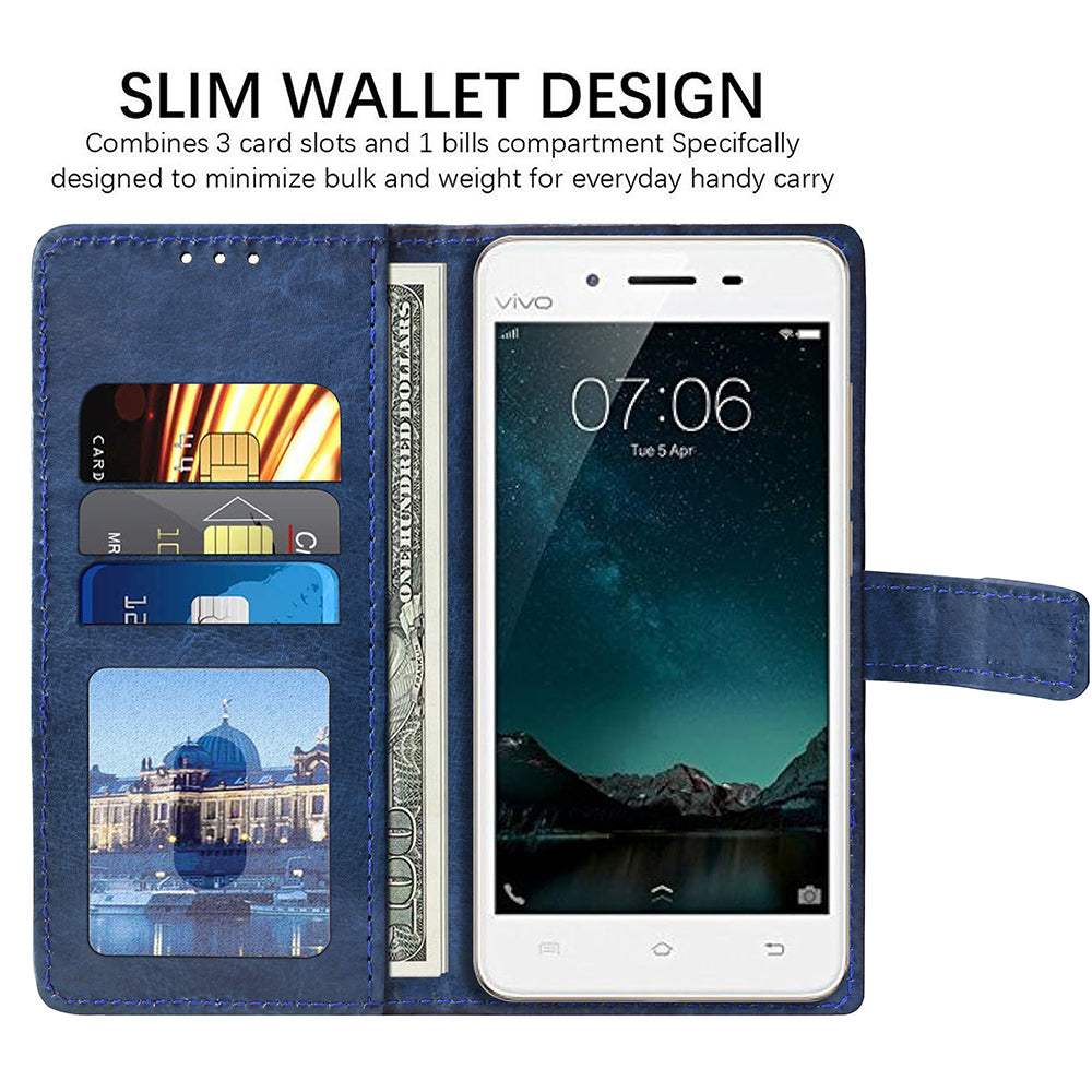 Premium Wallet Flip Cover for Vivo V3 4G