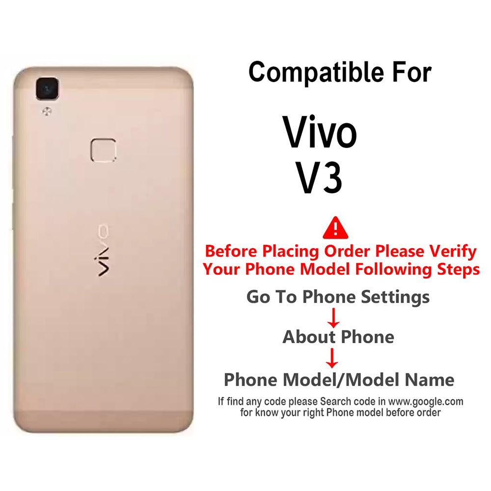 Premium Wallet Flip Cover for Vivo V3 4G