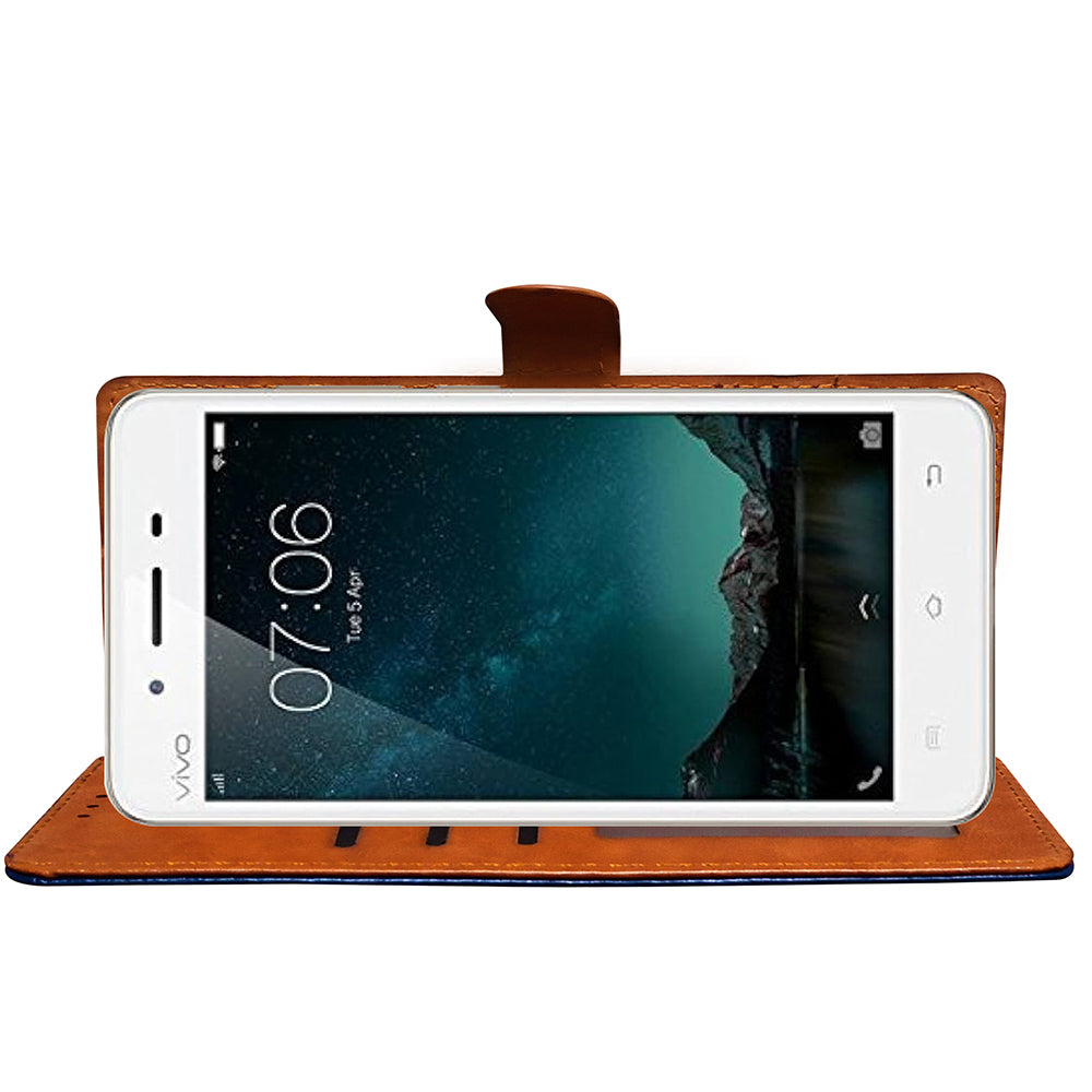 Premium Wallet Flip Cover for Vivo V3 4G