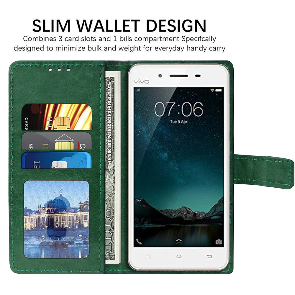 Premium Wallet Flip Cover for Vivo V3 4G