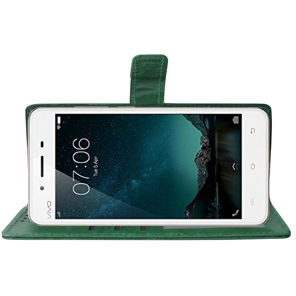 Premium Wallet Flip Cover for Vivo V3 4G