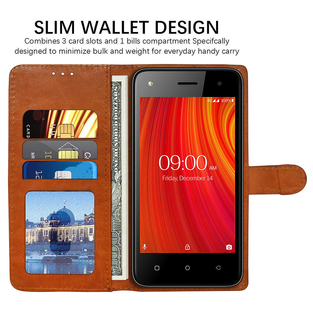 Premium Wallet Flip Cover for Lava Z40 4G