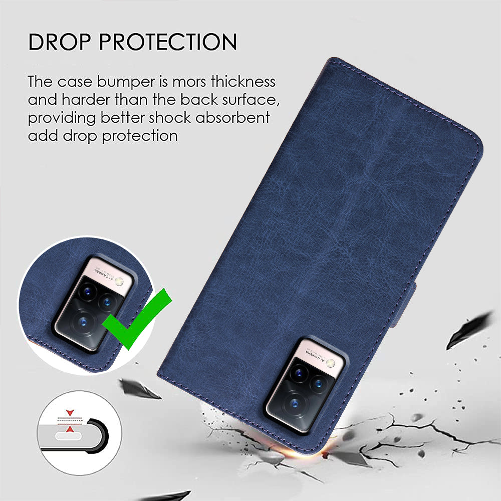 Premium Wallet Flip Cover for Vivo V21 4G
