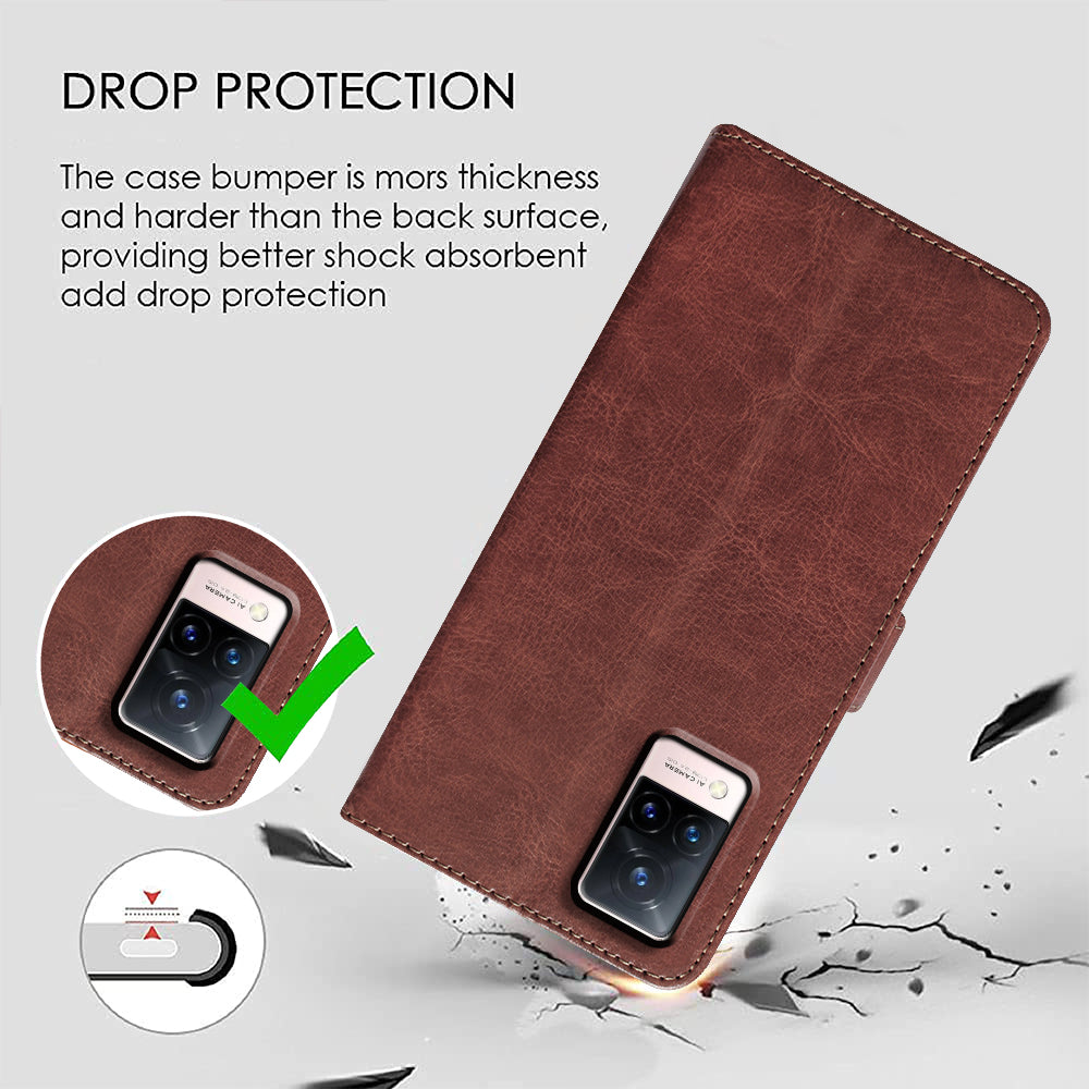 Premium Wallet Flip Cover for Vivo V21 4G